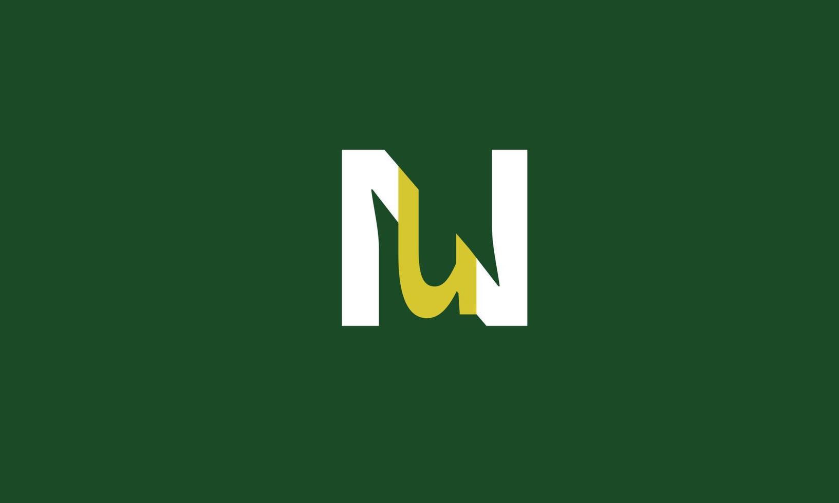 Alphabet letters Initials Monogram logo NU, UN, N and U vector