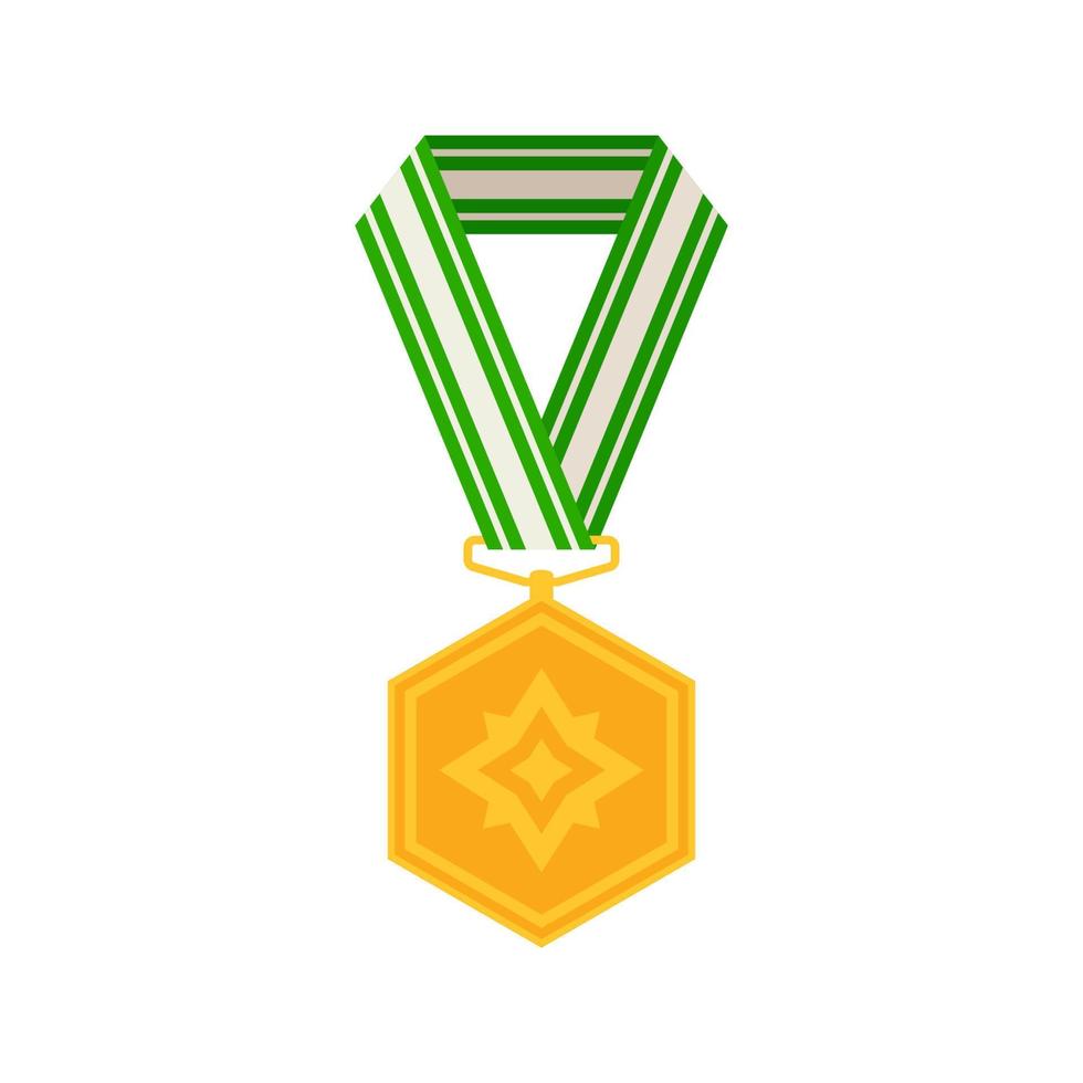 medalla aislado sobre fondo blanco vector