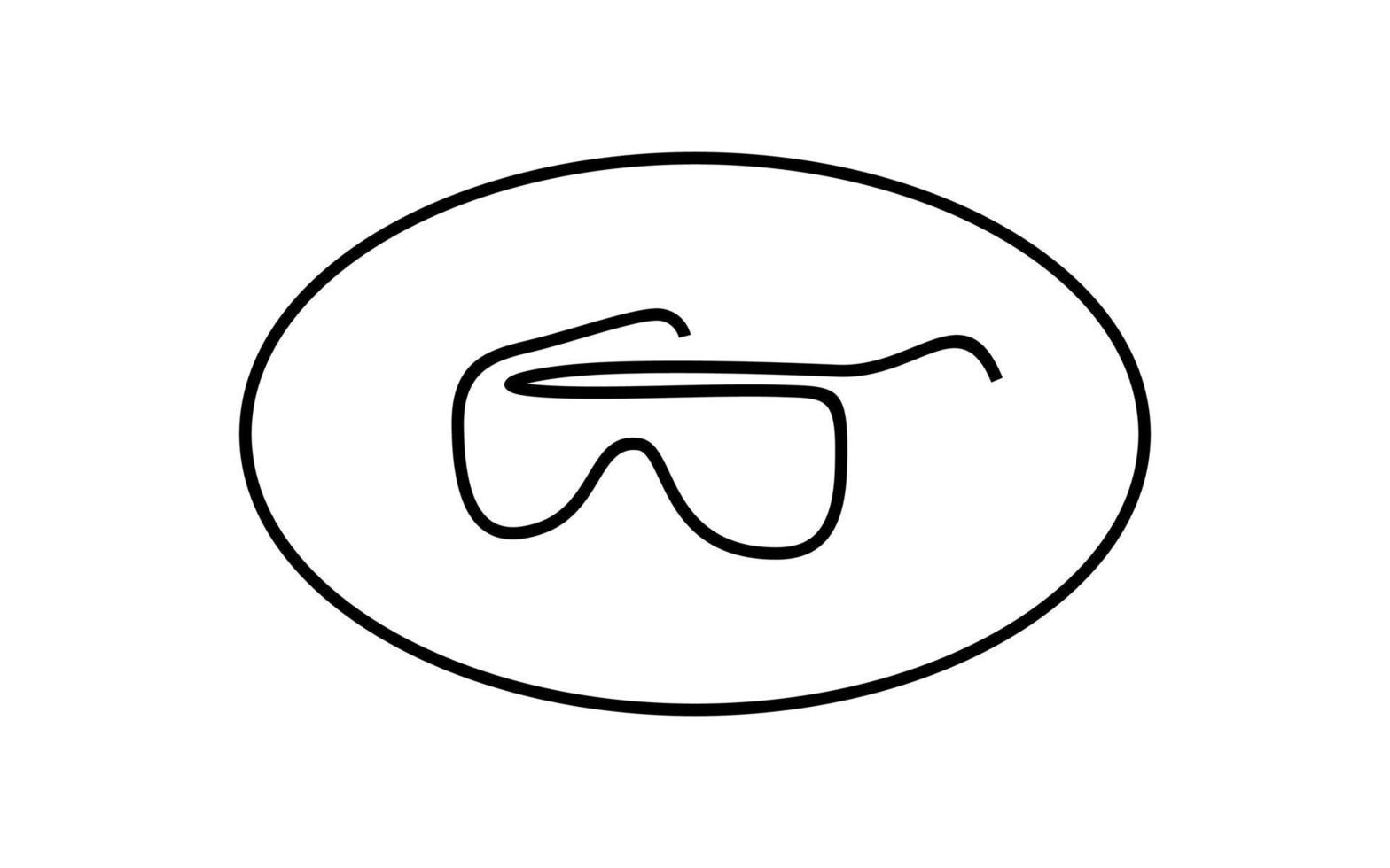 icono de gafas. logotipo de línea delgada óptica. arte asombroso. protección ocular y salud. ilustración vectorial aislar vector