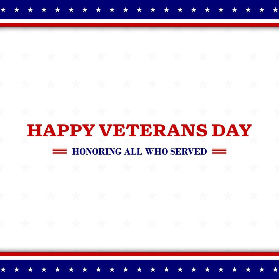 Veterans day with American flag, modern design vector