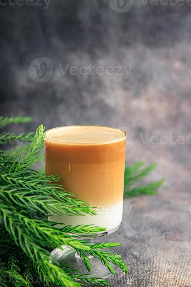 cappuccino hot coffee christmas New Year sweet dessert home holiday atmosphere meal food snack on the table copy space food background rustic top view photo