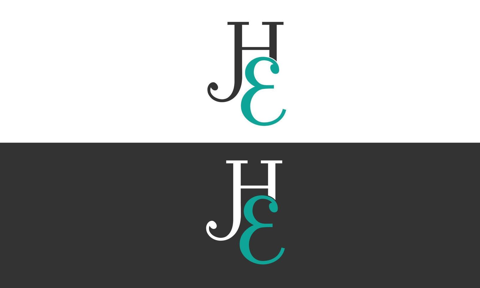 Alphabet letters Initials Monogram logo HE, EH, H and E vector