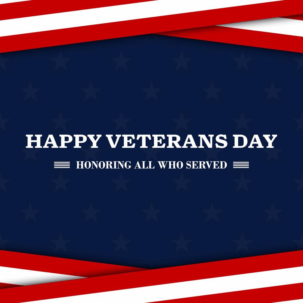 día de los veteranos con bandera americana, diseño moderno vector