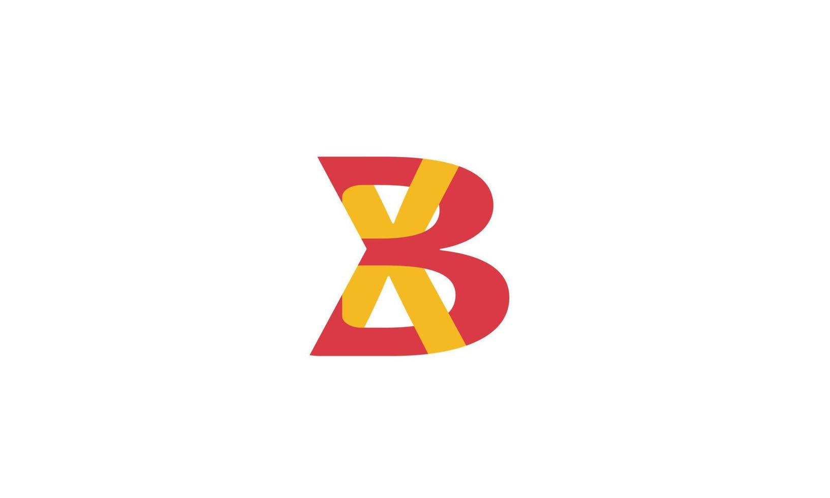 alfabeto letras iniciales monograma logo xb, bx, x y b vector