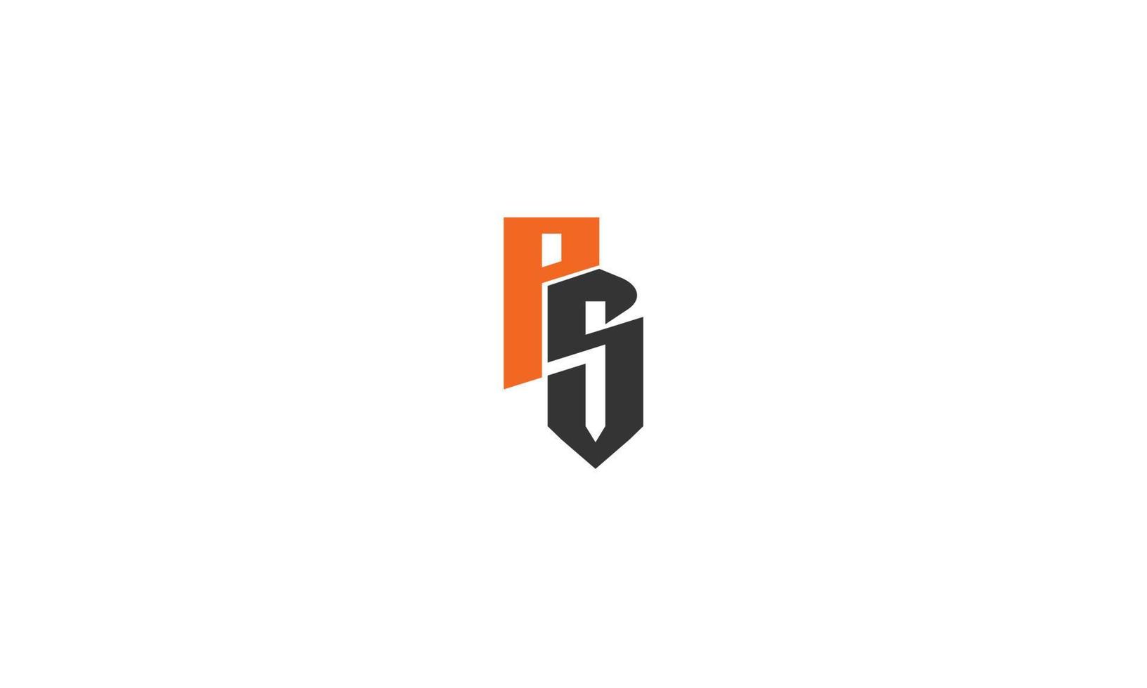 Alphabet letters Initials Monogram logo PS, SP, P and S vector