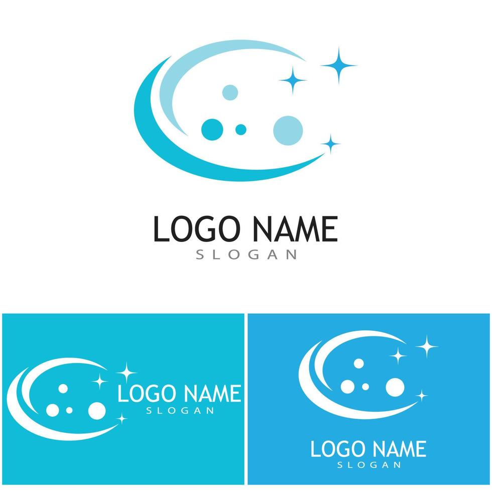 limpieza servicio limpio logo icono vector plantilla