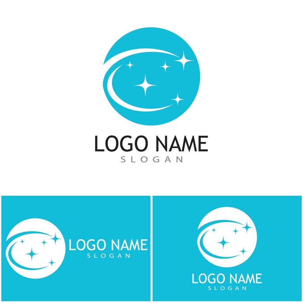 limpieza servicio limpio logo icono vector plantilla