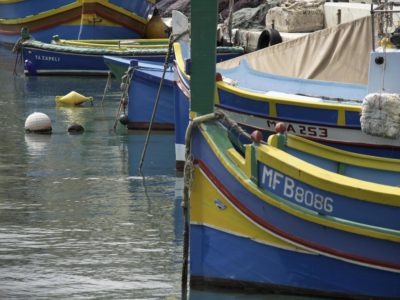 marsaxlokk,Malta,2017- the harbor of Marsaxlokk on Malta island photo