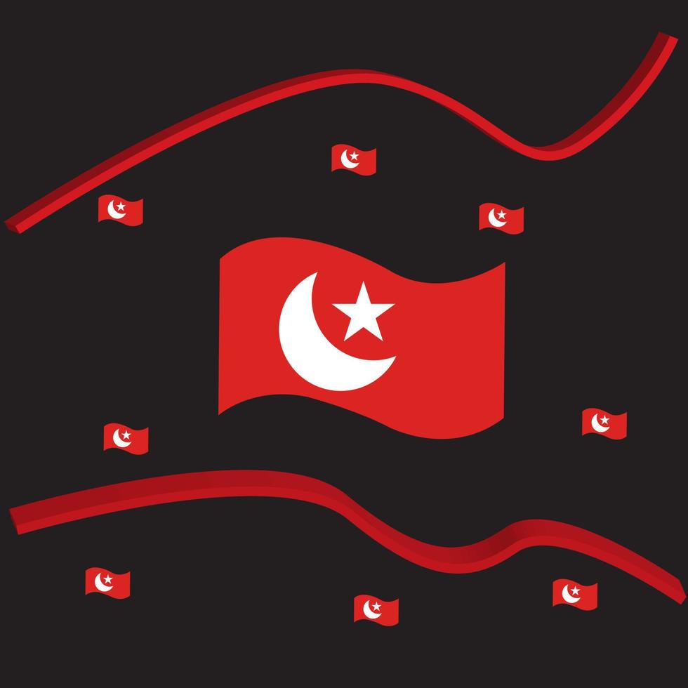 Turkey independence day background with red festive. vector