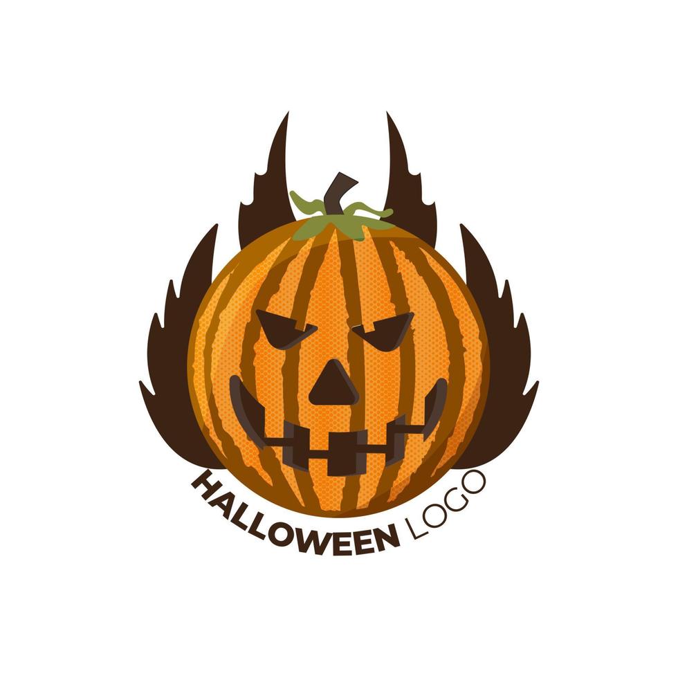 halloween vector insignias logo o etiquetas calabaza fantasma