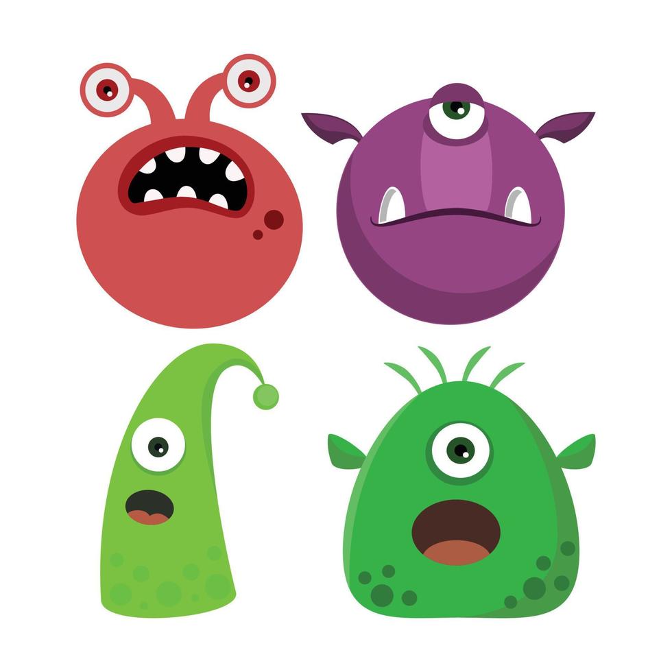 Different Cartoon Alien Vector Free Download