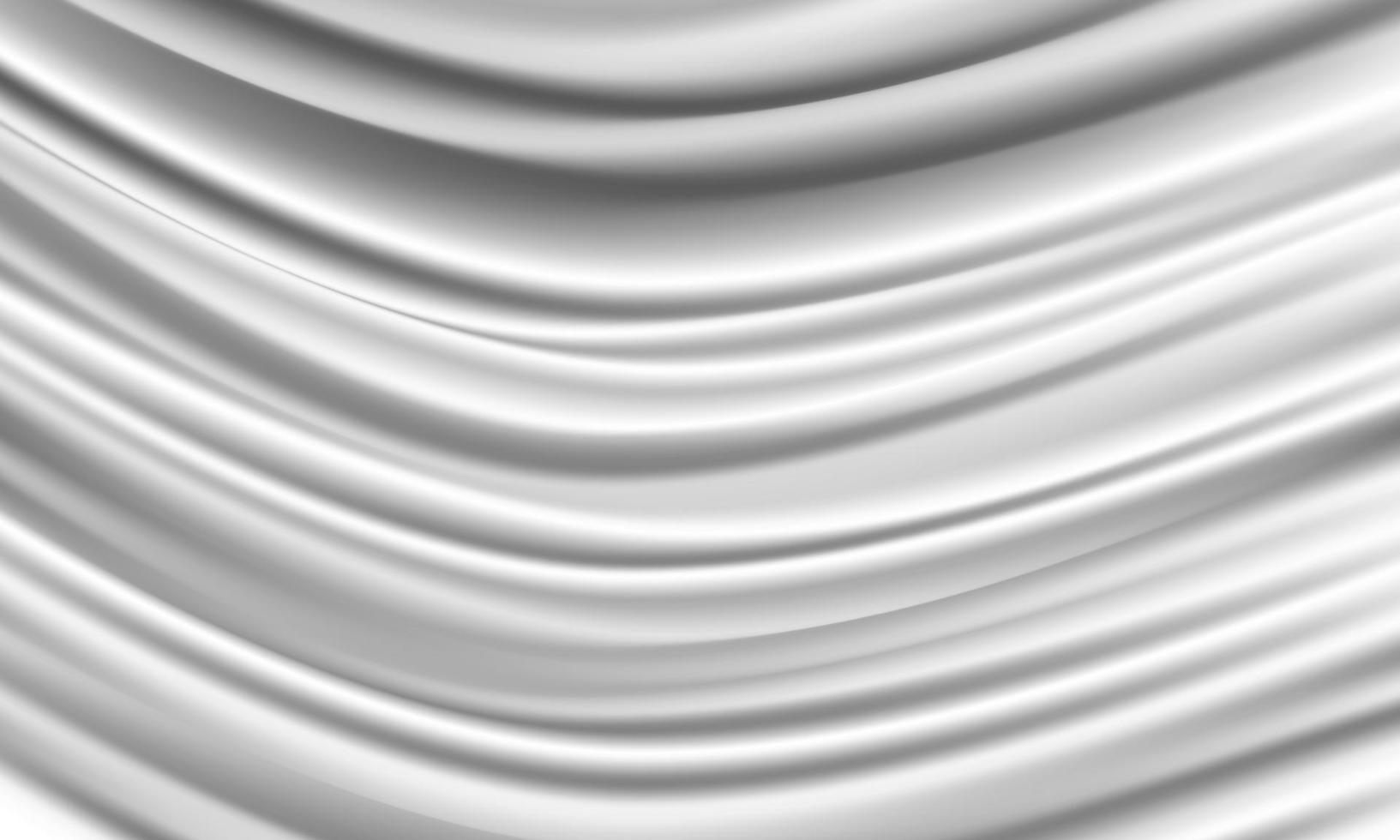 Realistic white fabric strips wave luxury background texture vector