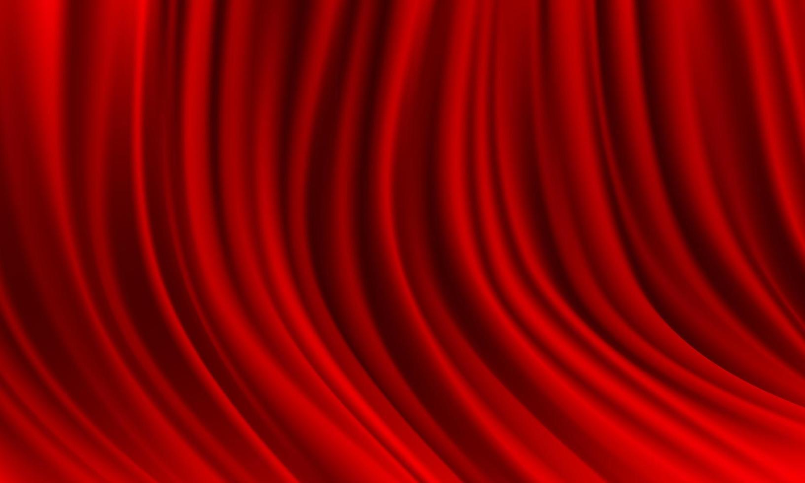 Realistic red fabric strips wave background texture vector