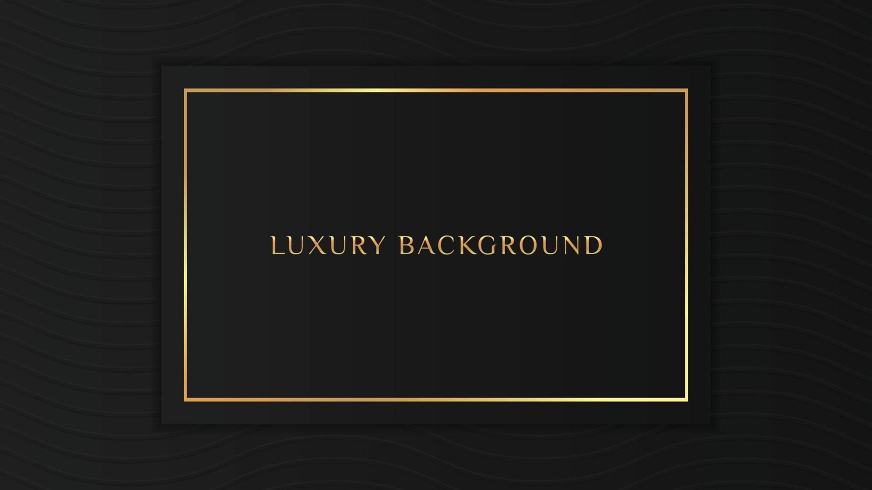 Elegant luxury dark black background with diagonal gold lines element and wavy texture vector