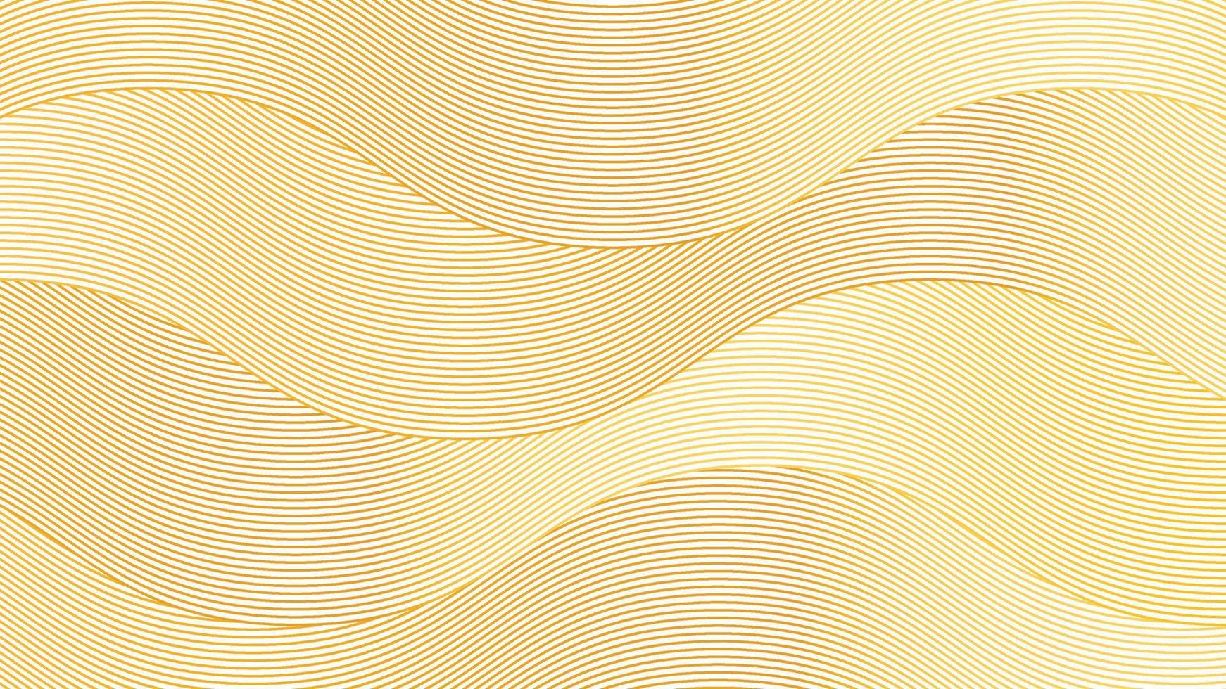 Abstract luxury light brown background with golden wavy line texture vector