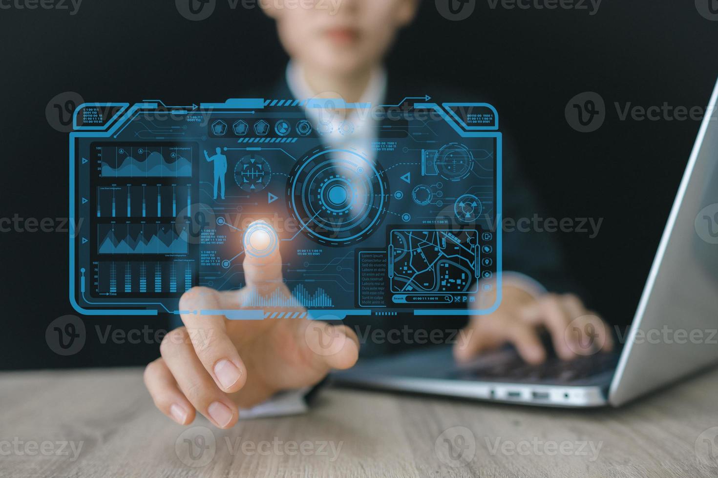 New technology bigdata and business process strategy, customer service management, cloud computing, smart industry.Digital transformation change management, internet of things.  Ai technology. photo