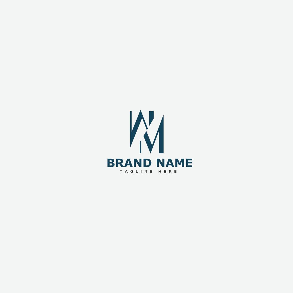 WM Logo Design Template Vector Graphic Branding Element.