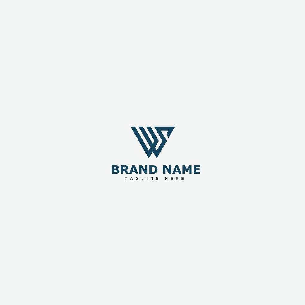 WS Logo Design Template Vector Graphic Branding Element.