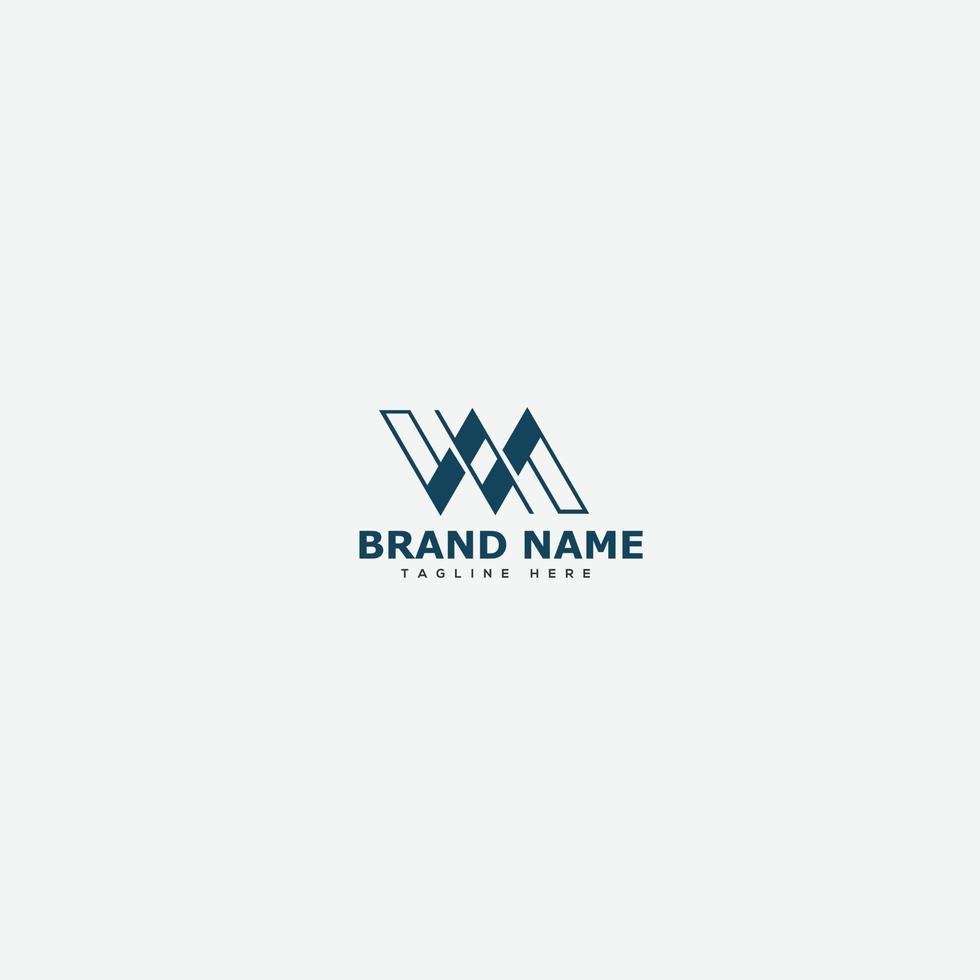 WM Logo Design Template Vector Graphic Branding Element.