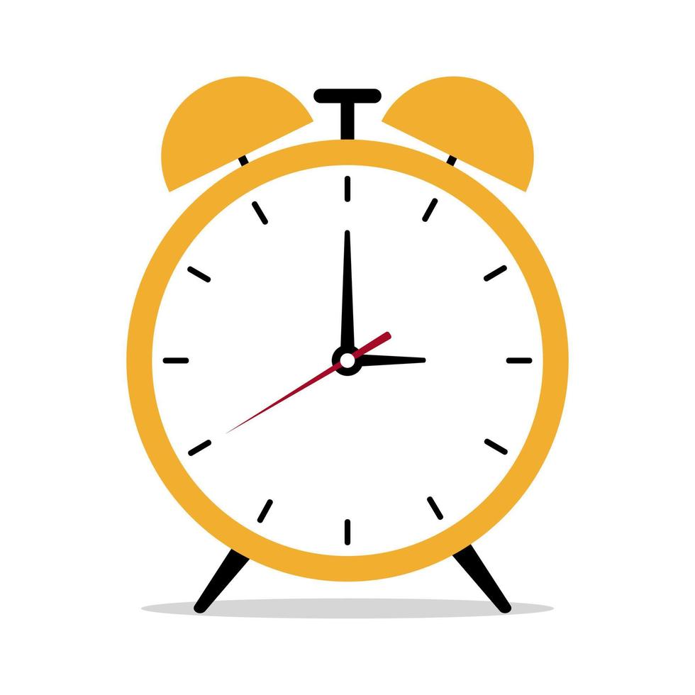Alarm clock icon on white background. Vector illustration. EPS 10.