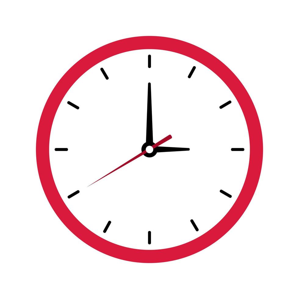 icono de reloj sobre fondo blanco. símbolo de icono de tiempo. ilustración vectorial eps 10. vector