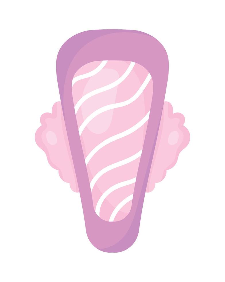 lilac menstrual sanitary napkin vector