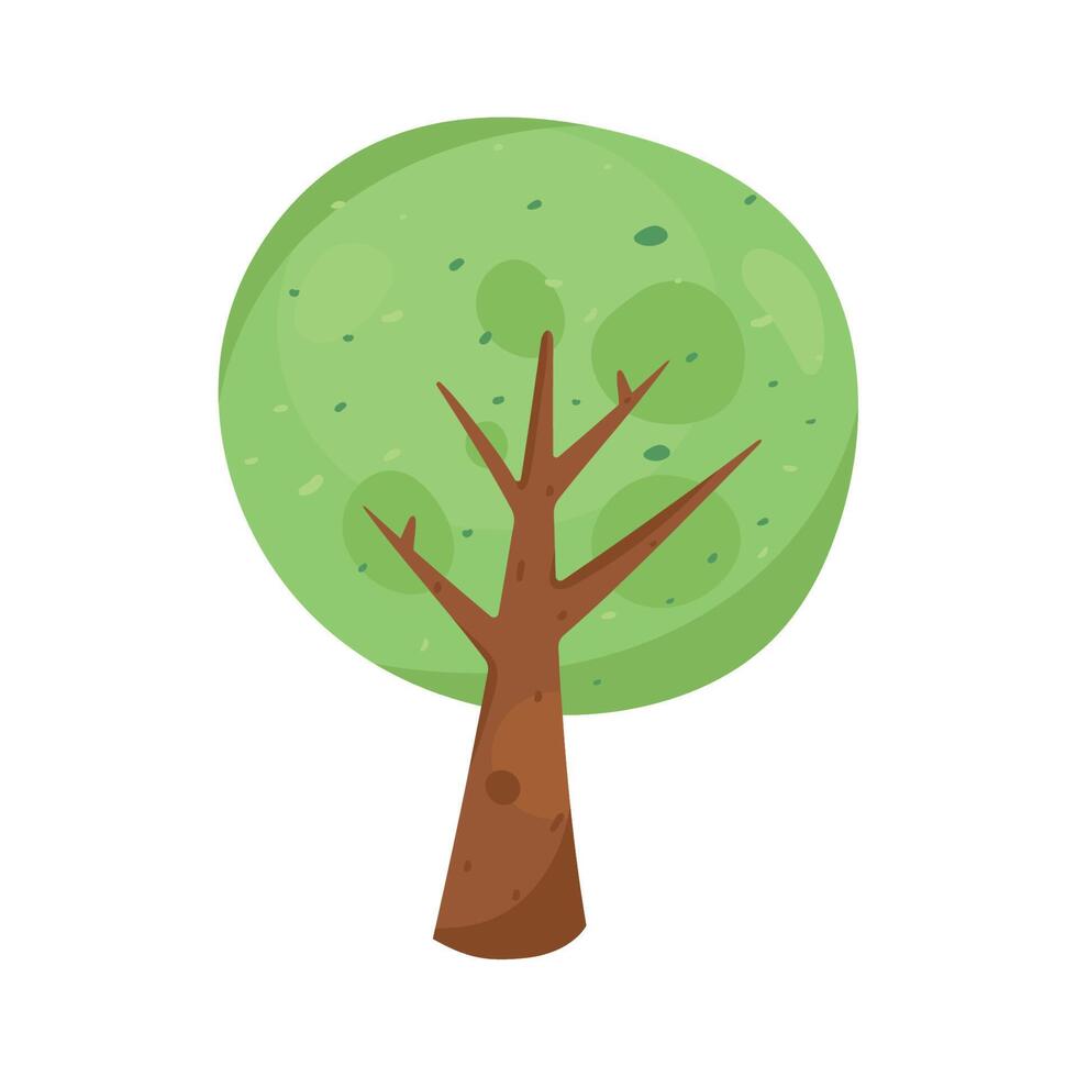 árbol circular planta naturaleza vector