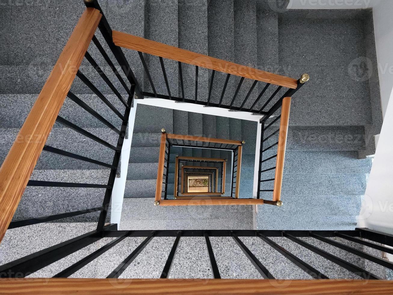 Modern urbam architecture from red bricks. Building in perspective top view. photo