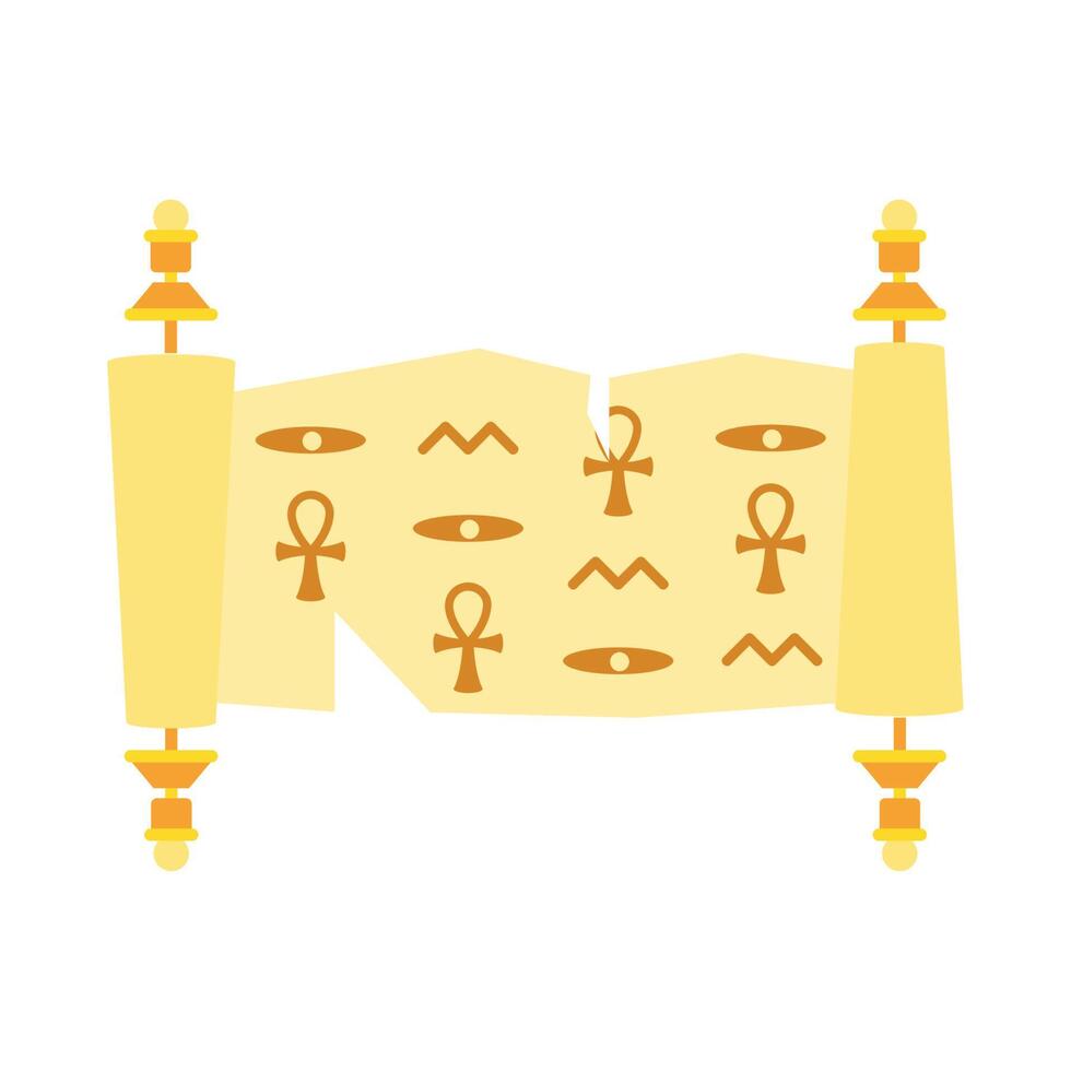 egyptian papyrus with hieroglyph vector