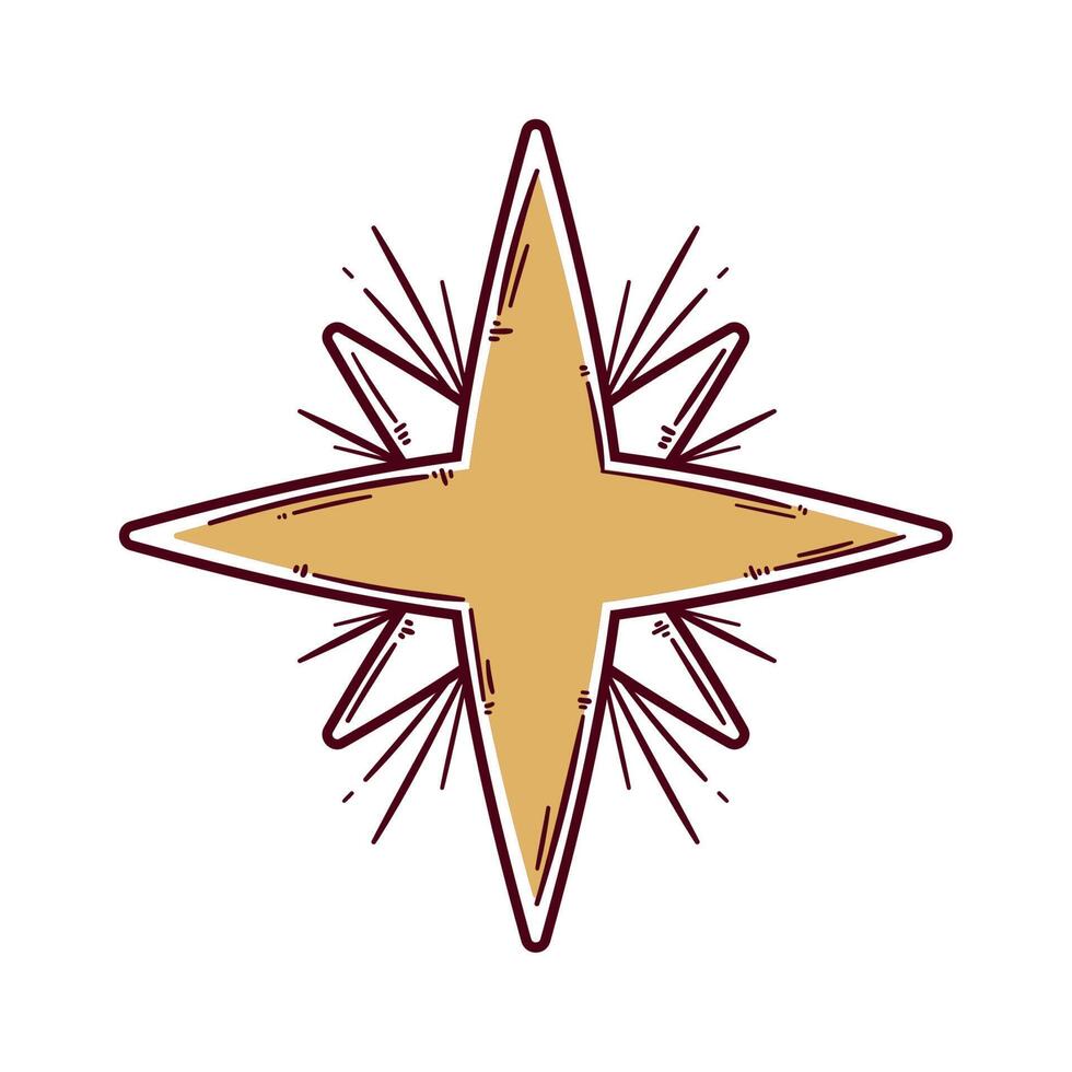 golden star astrology symbol vector