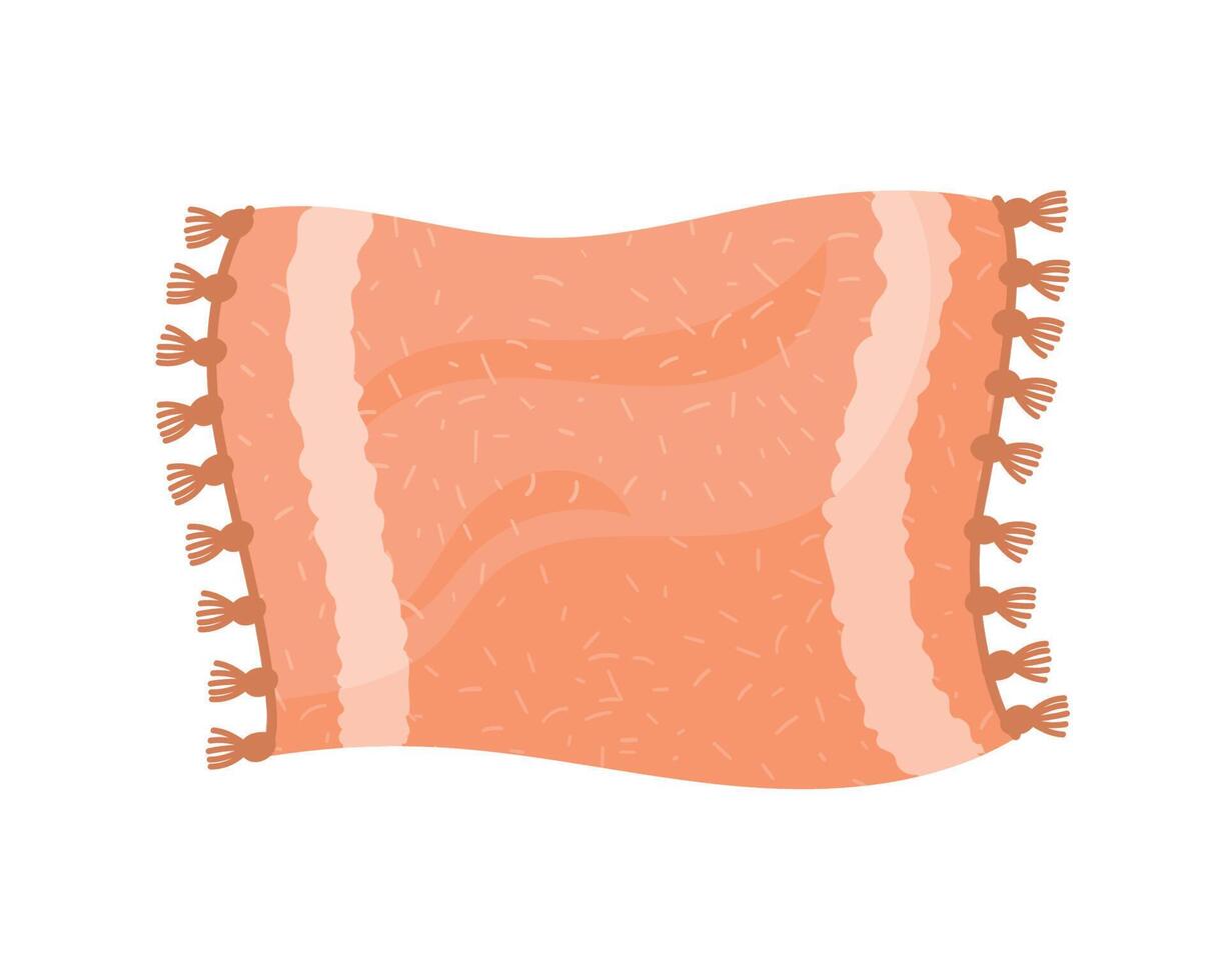 orange bathroom towel vector