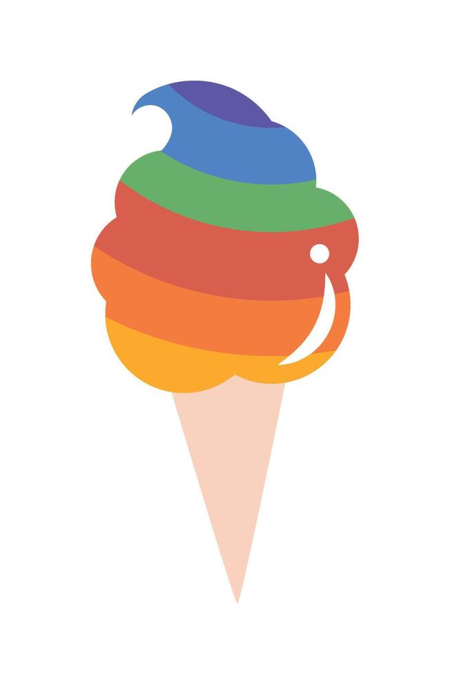 lgtbi flag in ice cream vector