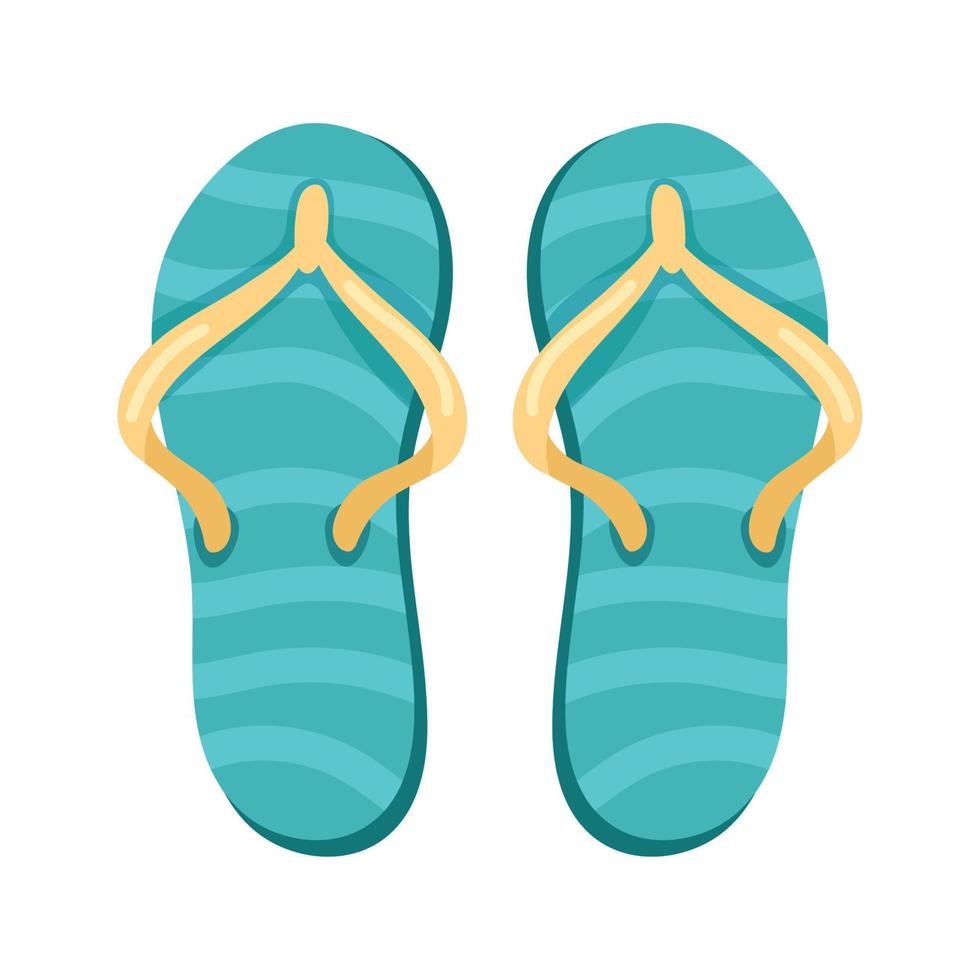 green flip flops vector