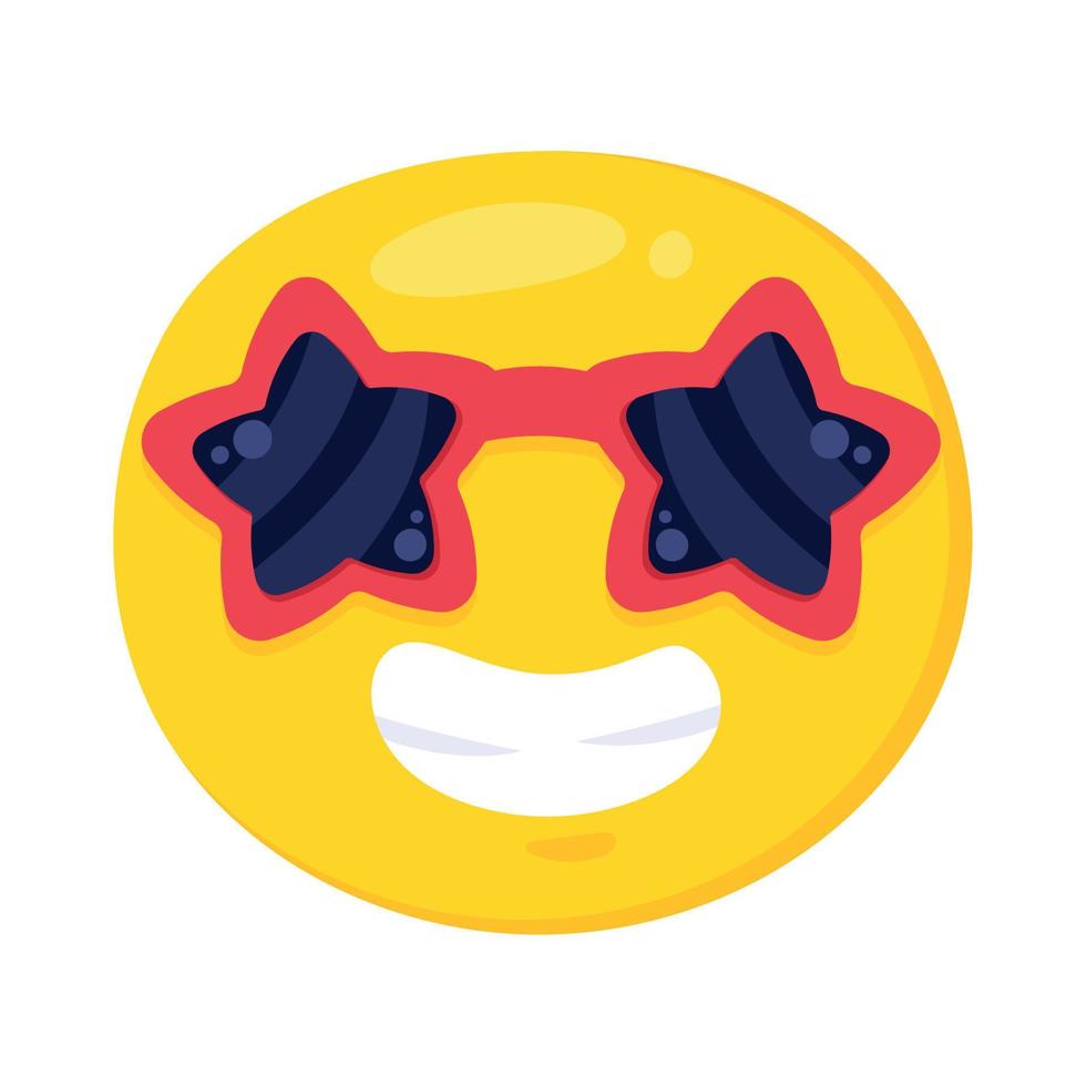 emoji con gafas de sol vector