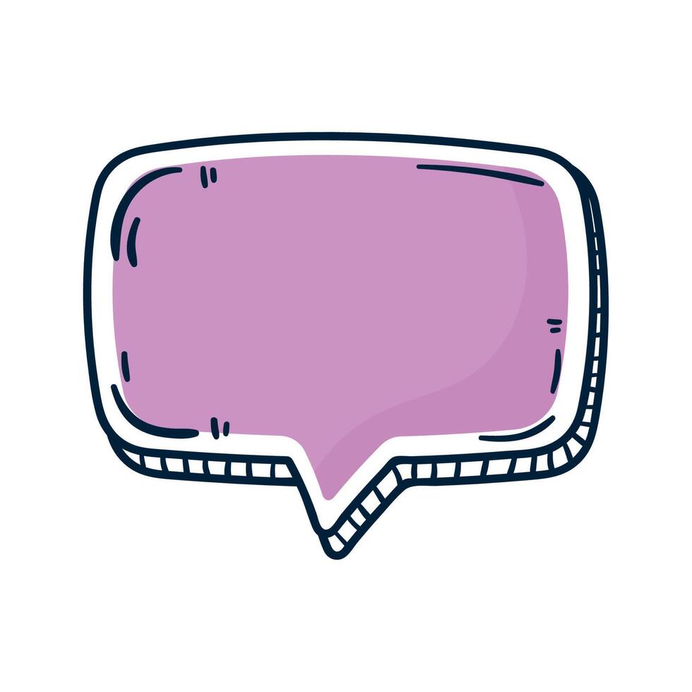 puple speech bubble vector