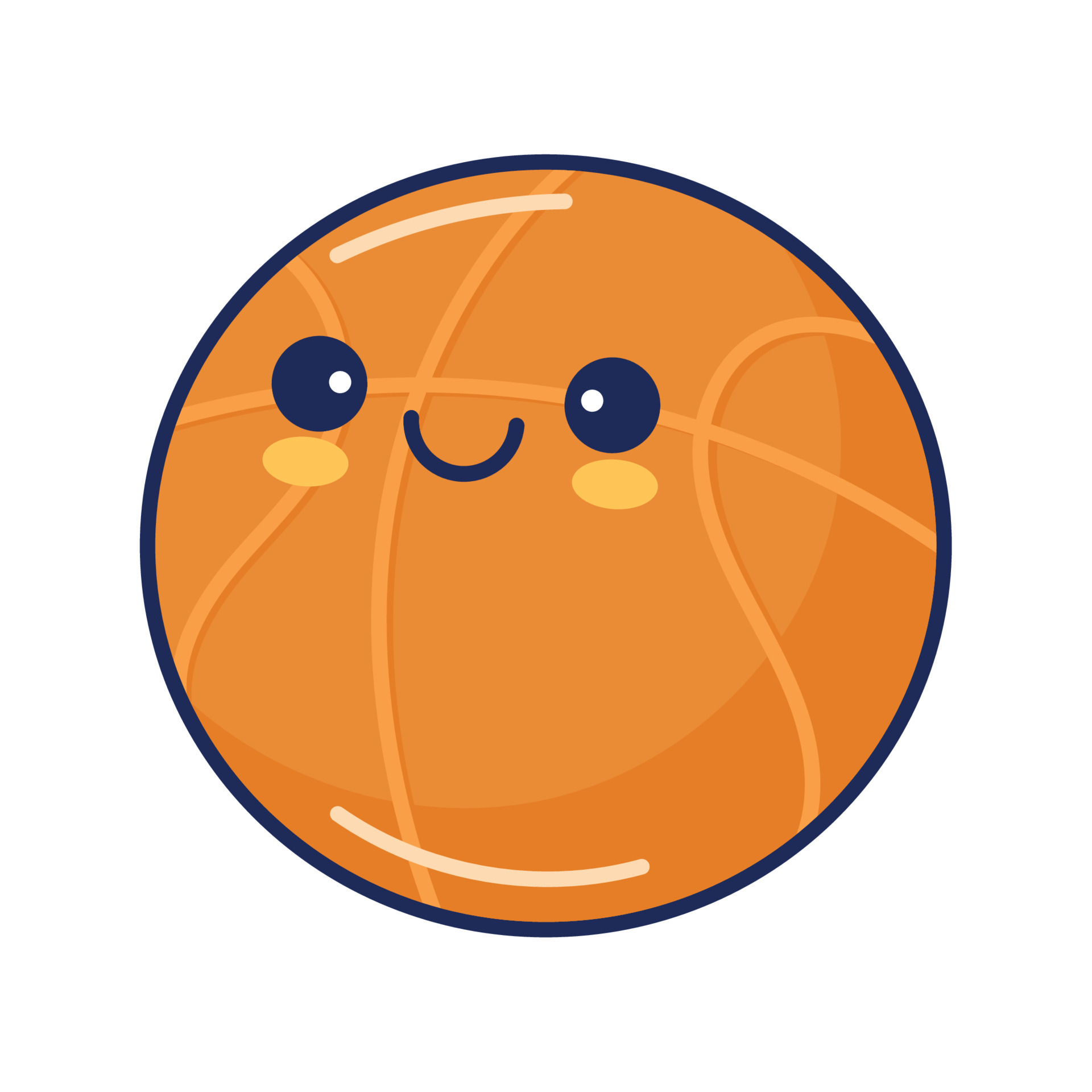 basketball balloon kawaii style 11439718 Vector Art at Vecteezy