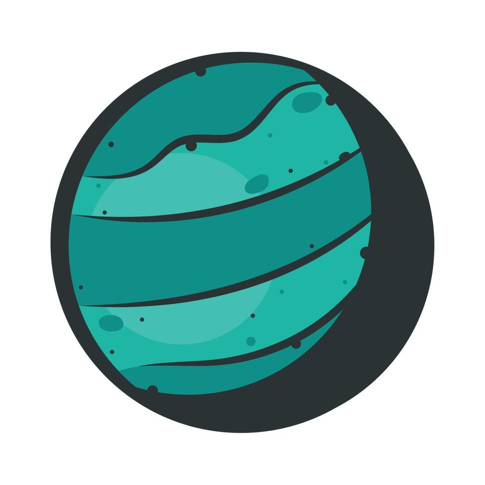 green planet space outer vector