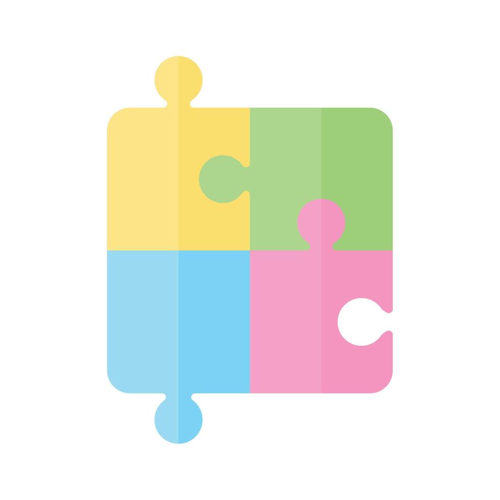 puzzle game pieces toy vector