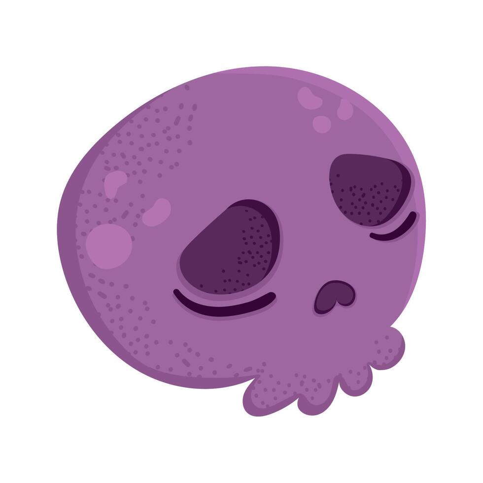 purple skull head vector