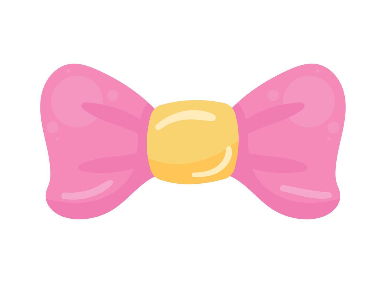 pink bowtie decorative vector