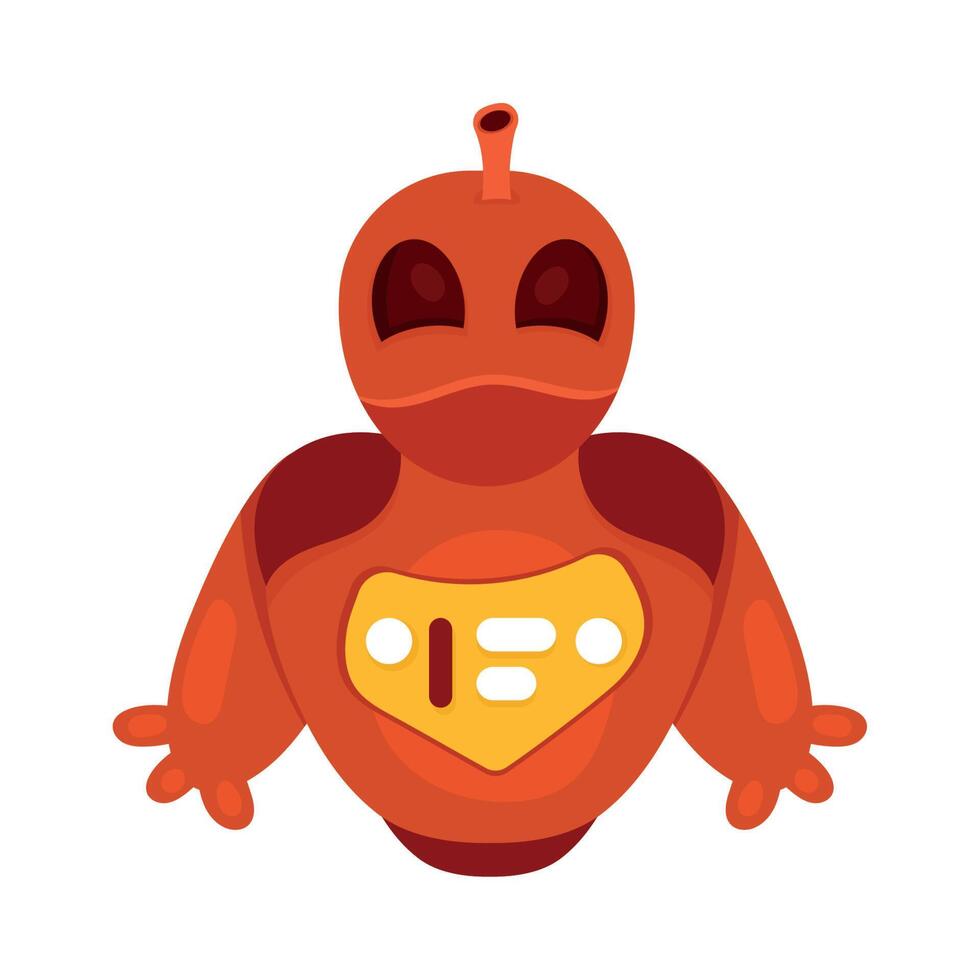 red electronic robot vector