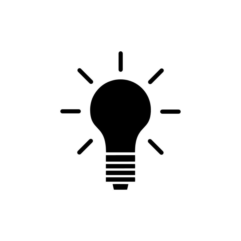 Light Bulb line icon vector, isolated on white background. Idea sign, solution, thinking concept vector
