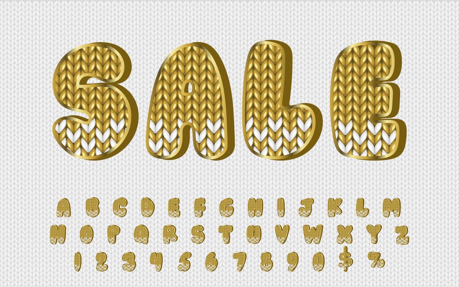 Sale letters for Merry Christmas cards and advertisement. Full English alphabet to create December designs and marketing materials vector