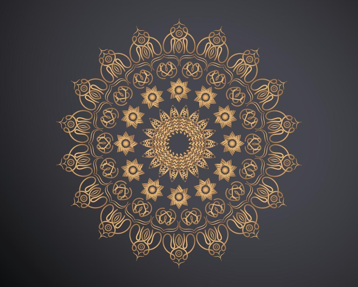 Luxury ornamental mandala background colorful gold mandala vector