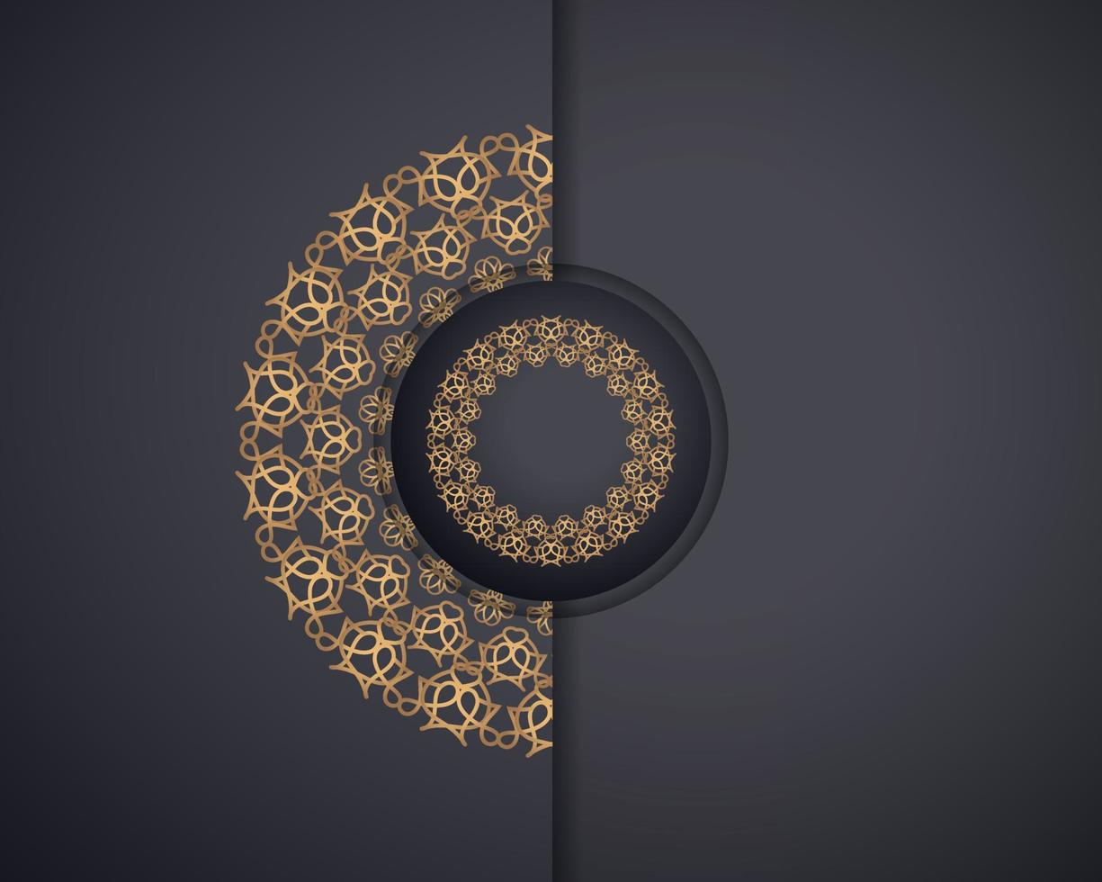 Luxury ornamental mandala background colorful gold mandala vector