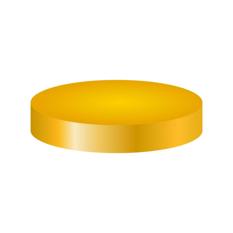 Golden mockup podium vector