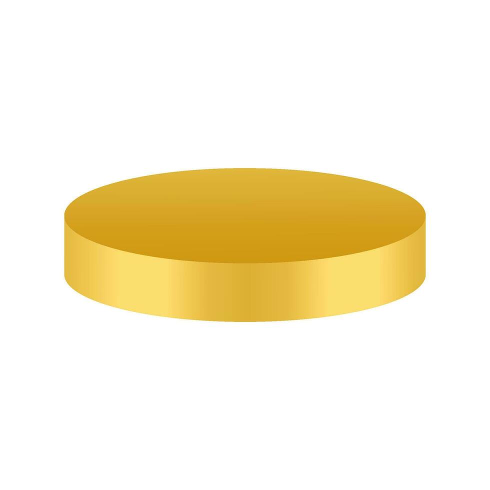 Golden mockup podium vector