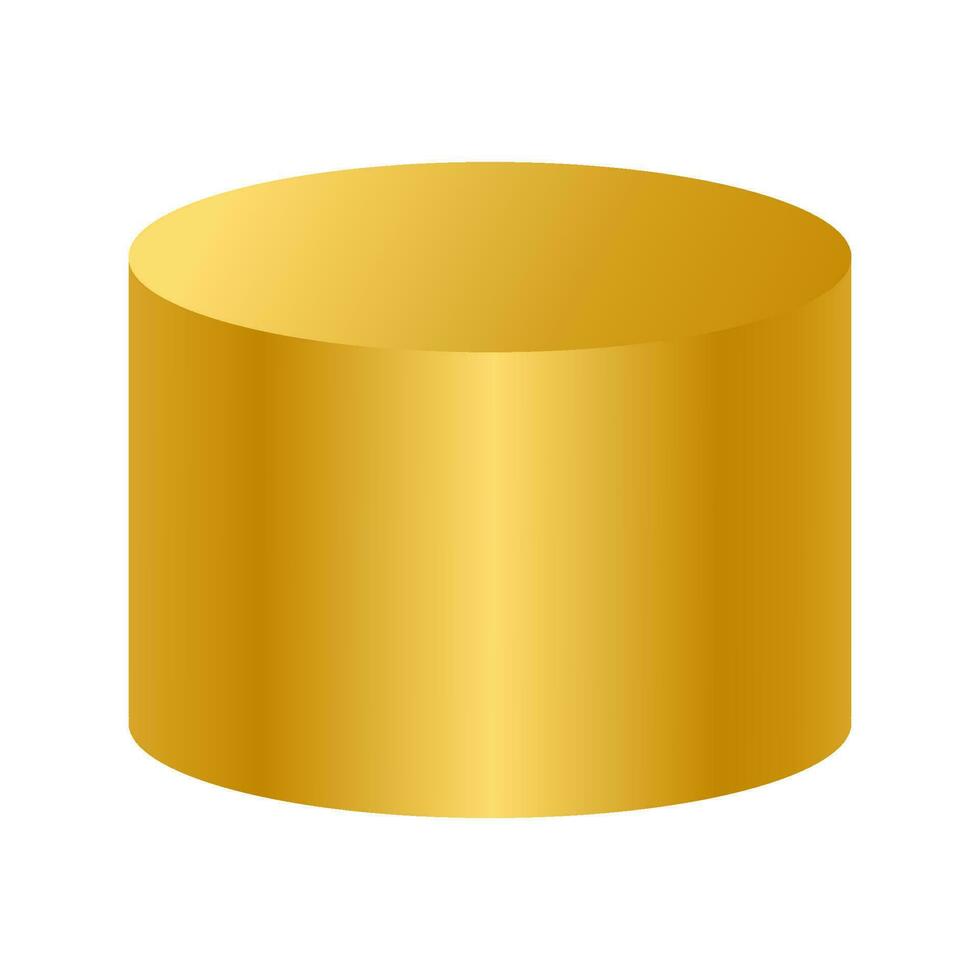 Golden mockup podium vector