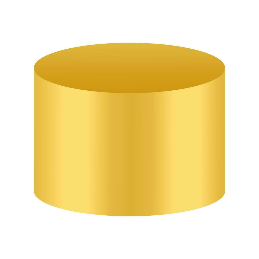 Golden mockup podium vector