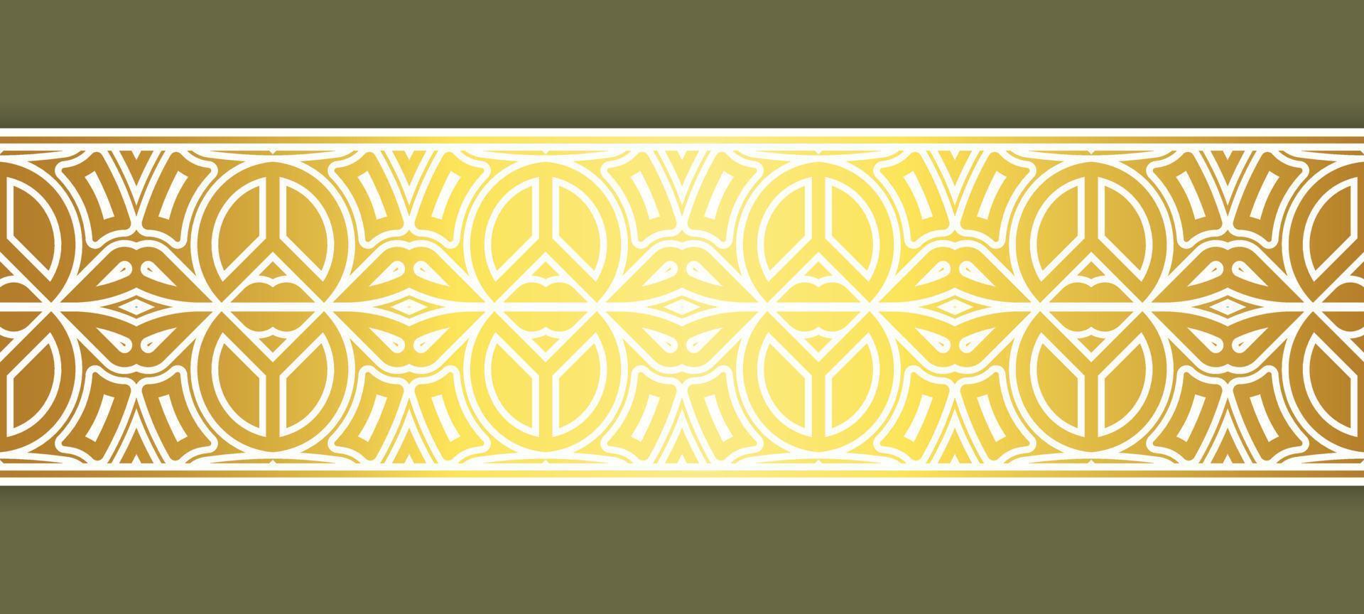 elegante plantilla de borde ornamental dorado vector